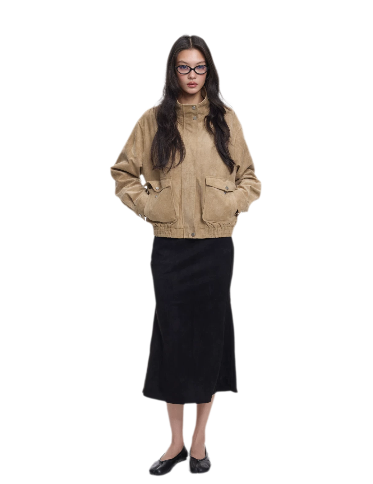 Faux Suede Structured Jacket
