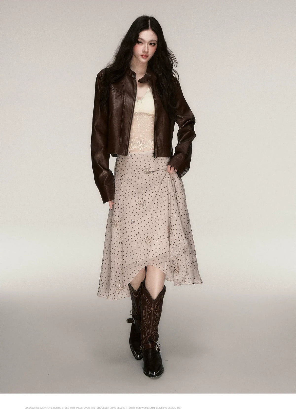 Vintage Cropped Motorcycle Jacket