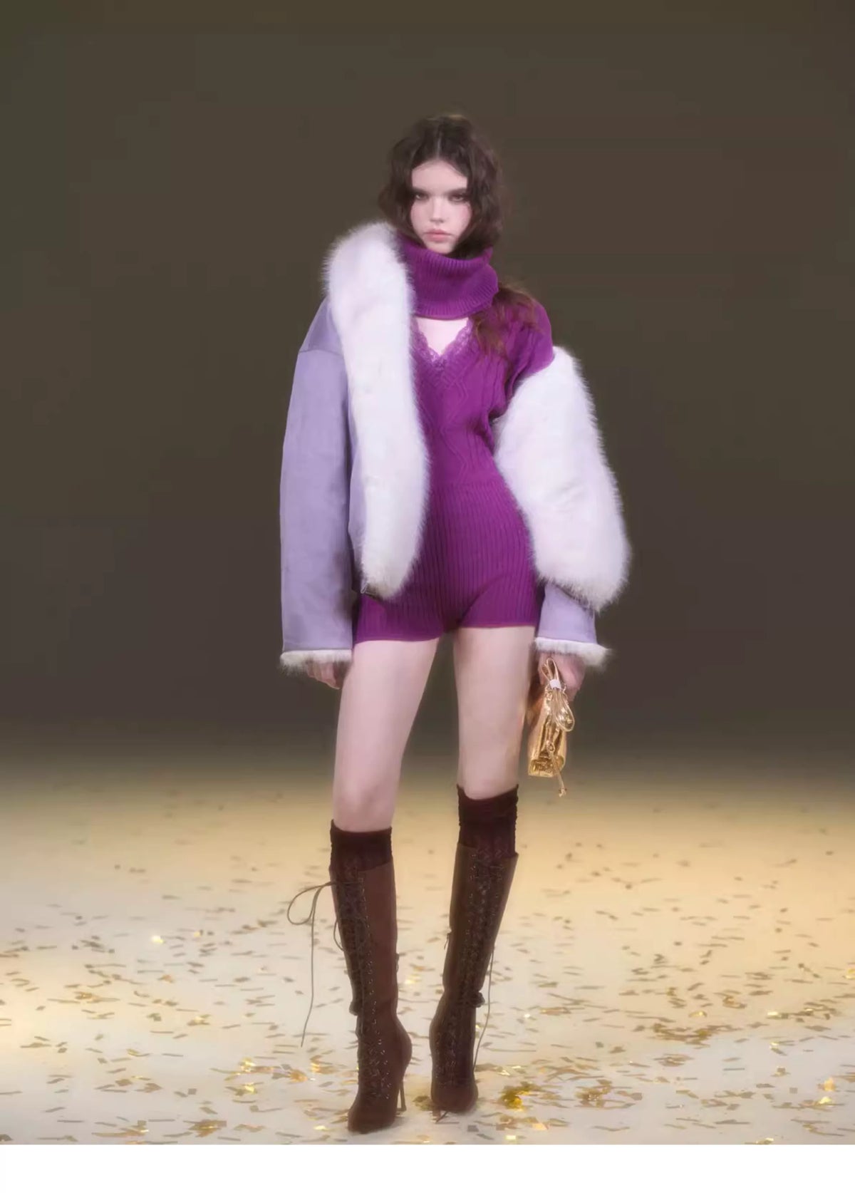 Reversible Suede Fur Winter Jacket