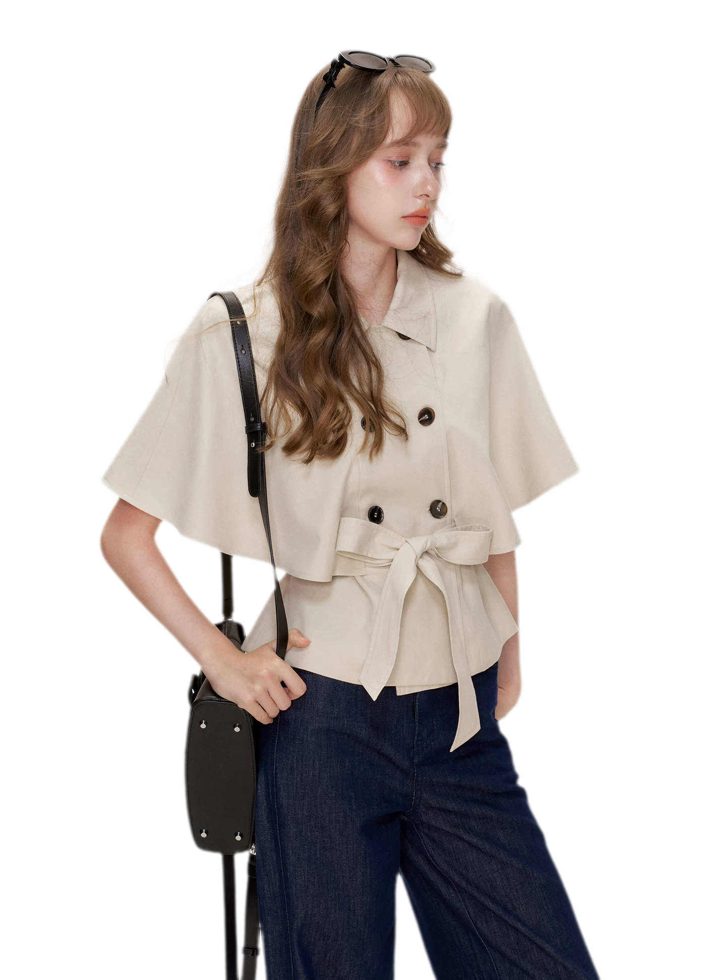 Lyocell Cotton Cape Jacket