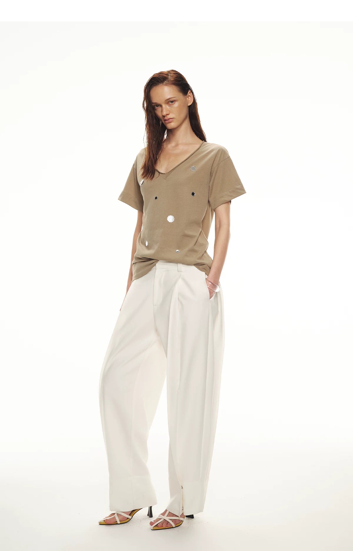 Relaxed Stylish V-Neck Short Sleeve T-Shirt