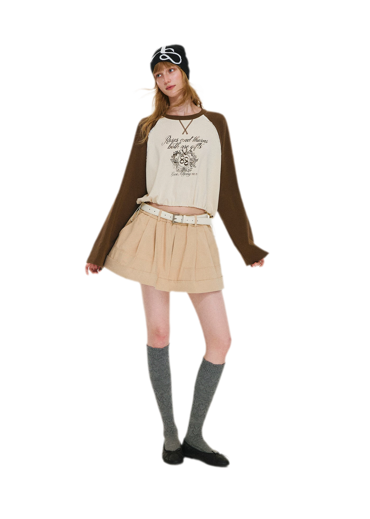 Structured Cotton Bubble Skort