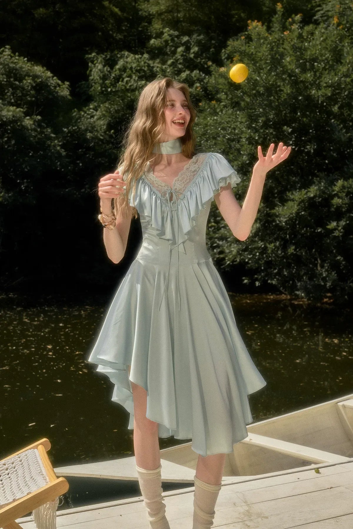 Lace V-Neck Dress