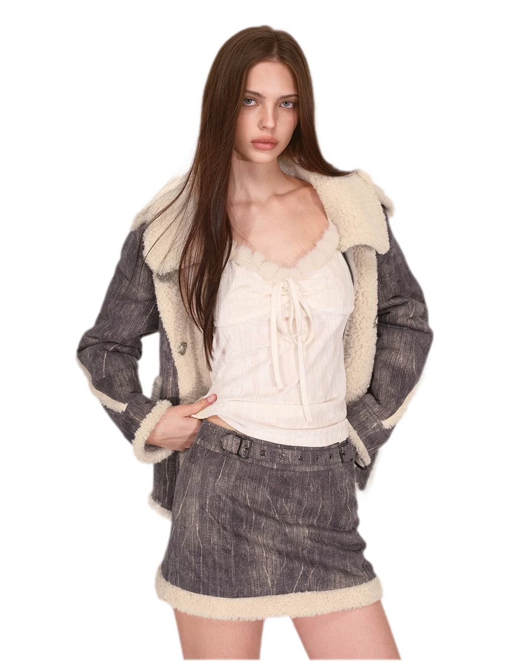 Embossed Pleated Velvet Cami Top