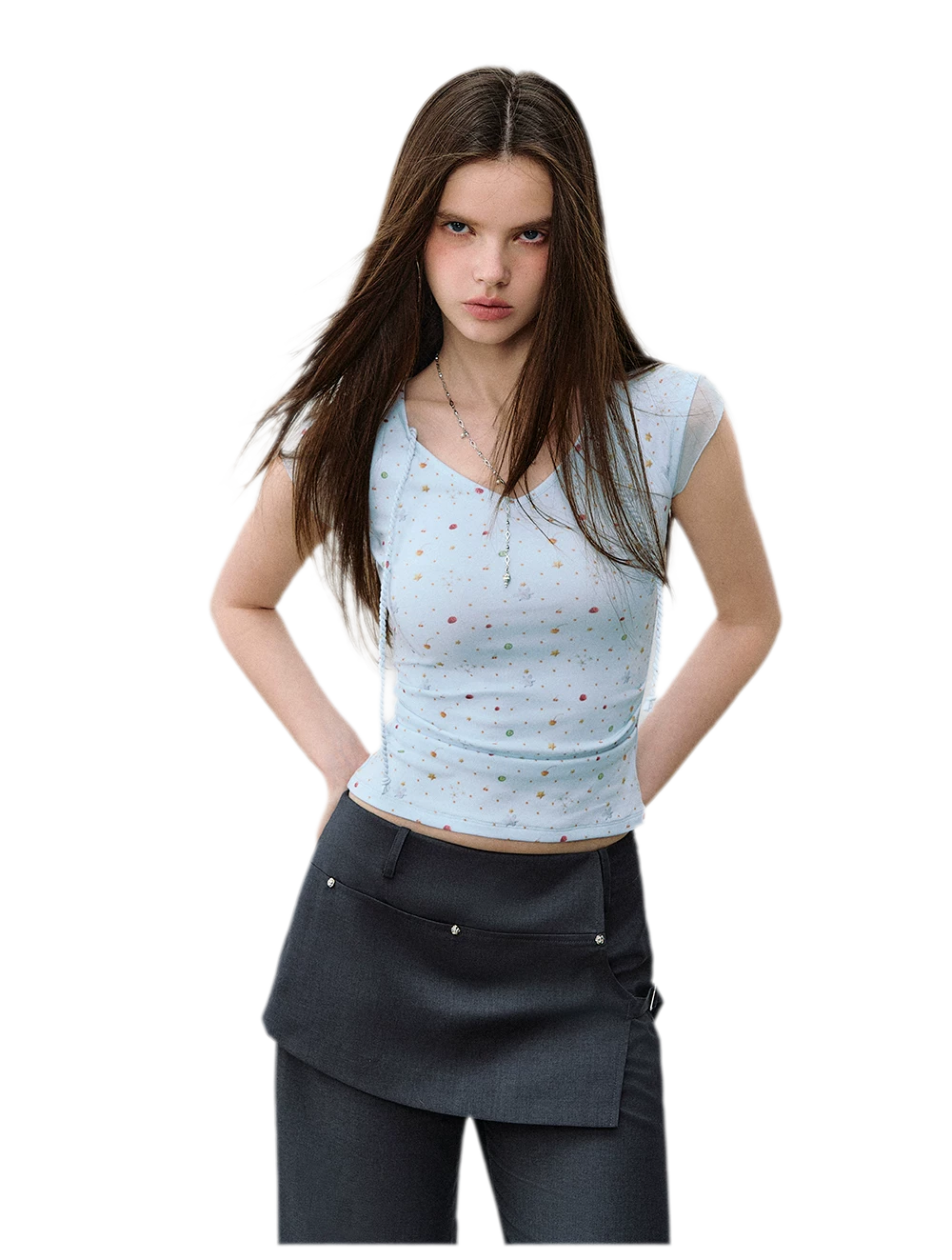 Printed Mesh T-Shirt
