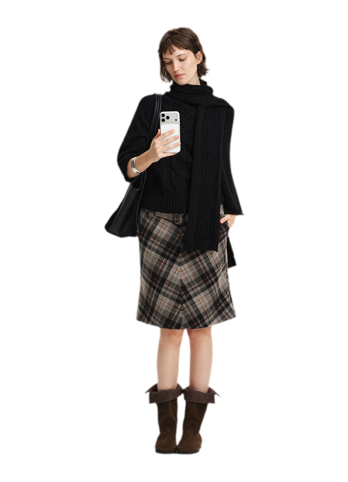 Kabelstrick-Cape-Pullover