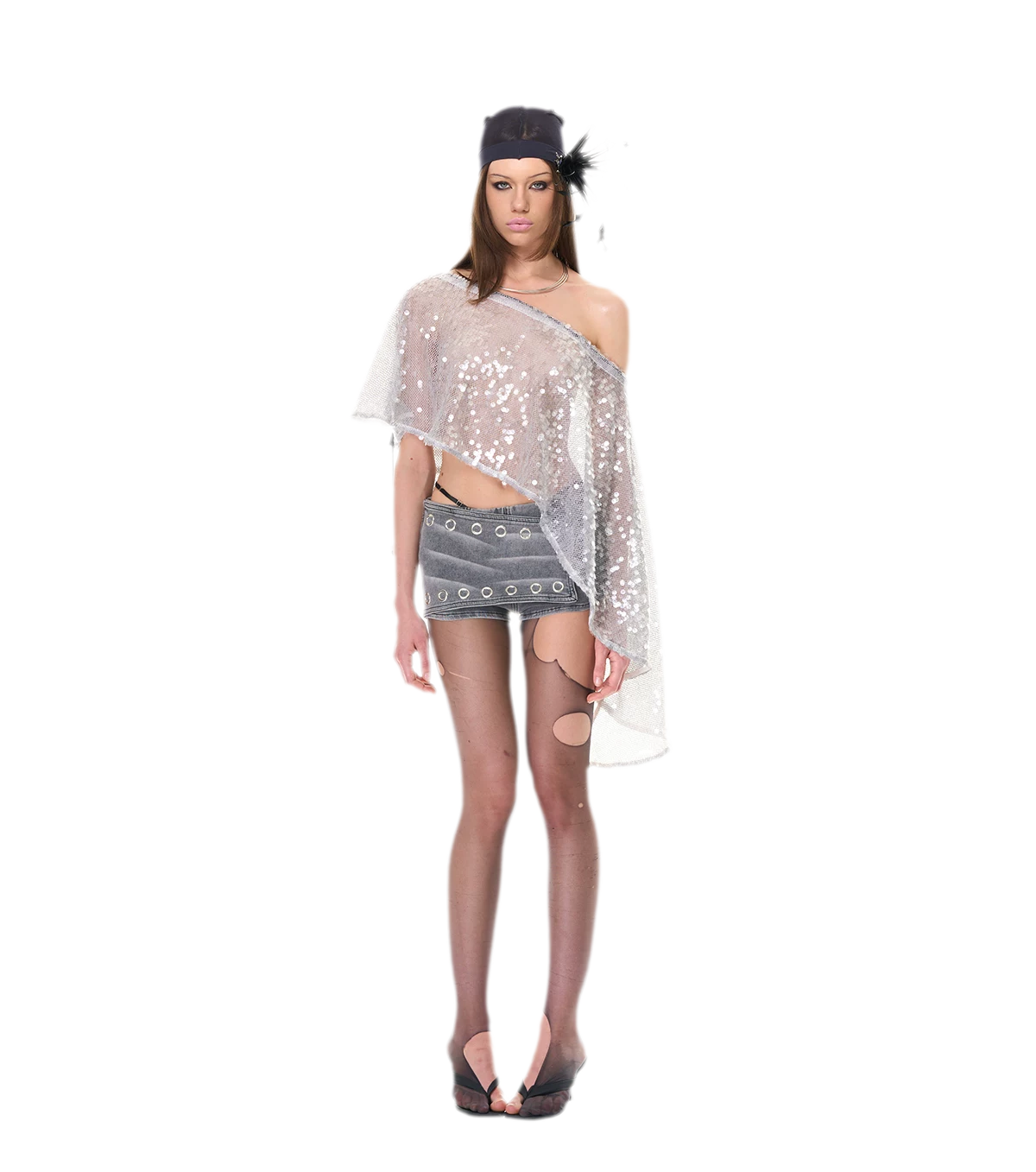 Shimmering Asymmetric Cover-Up