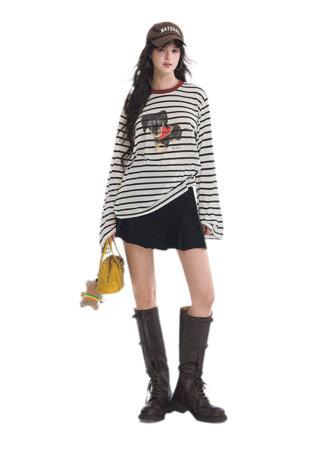 Lyocell Striped Puppy T-Shirt