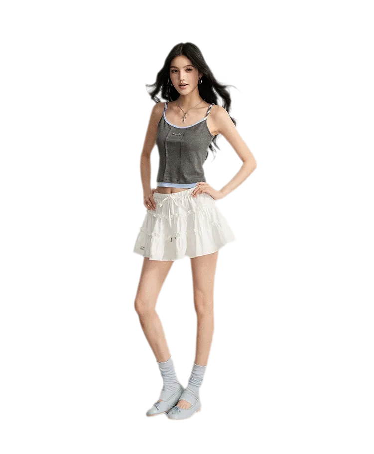 Colorblock Cable Knit Camisole