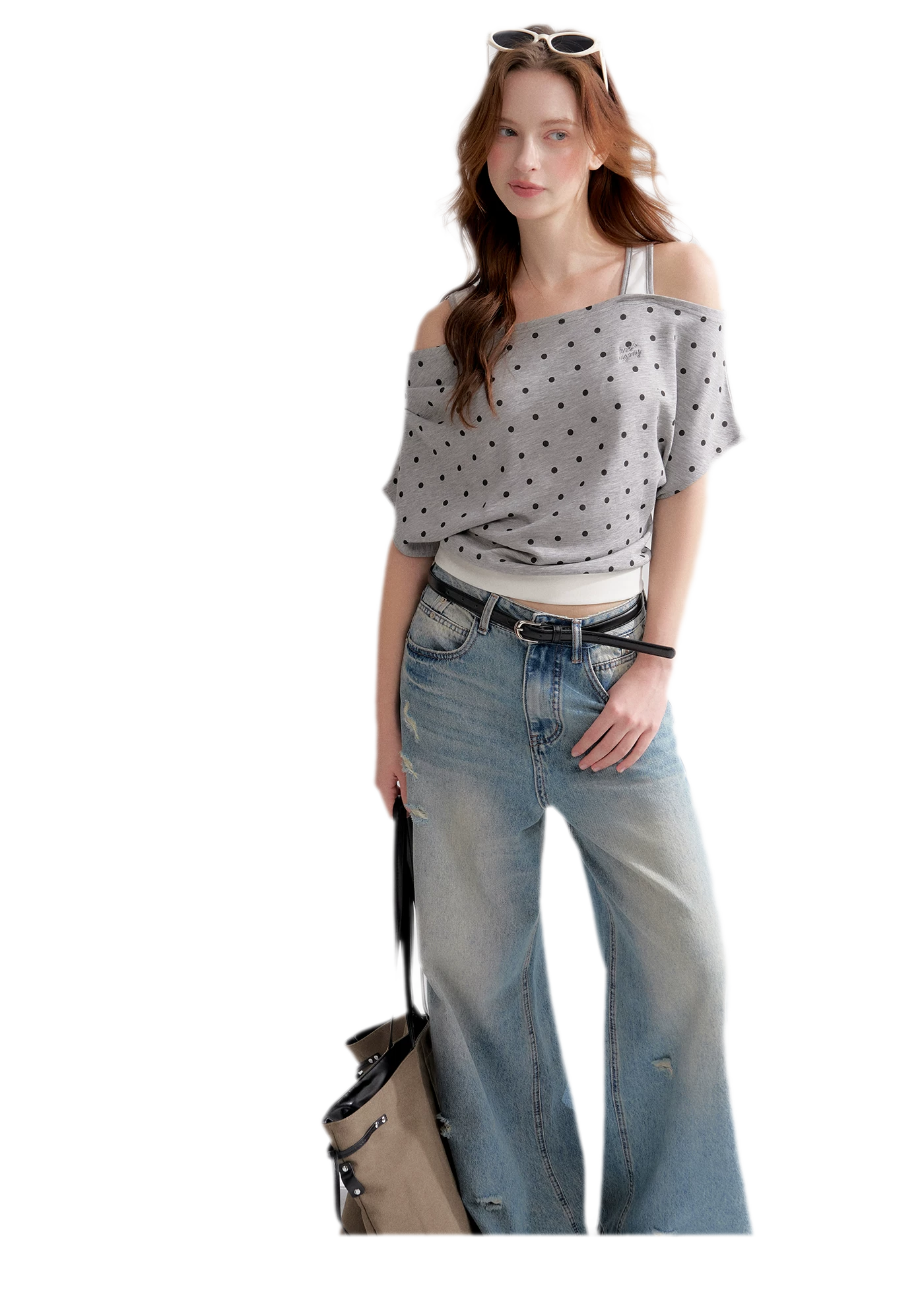 Polka Dot Layered T-Shirt