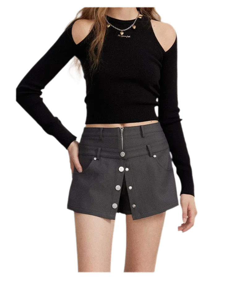 Double-Waist Convertible A-Line Skort