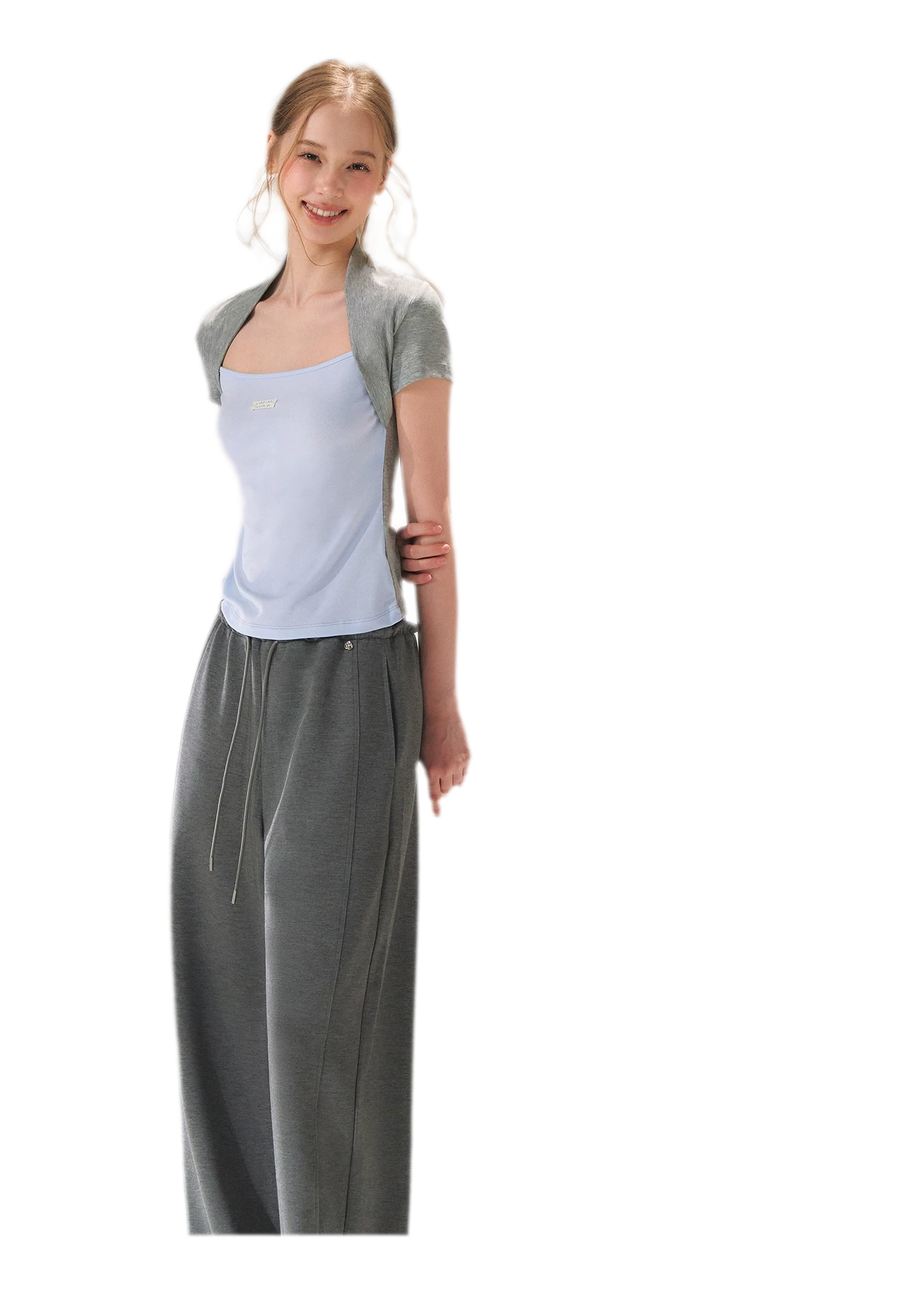 Colorblock Faux Two-Piece Tee