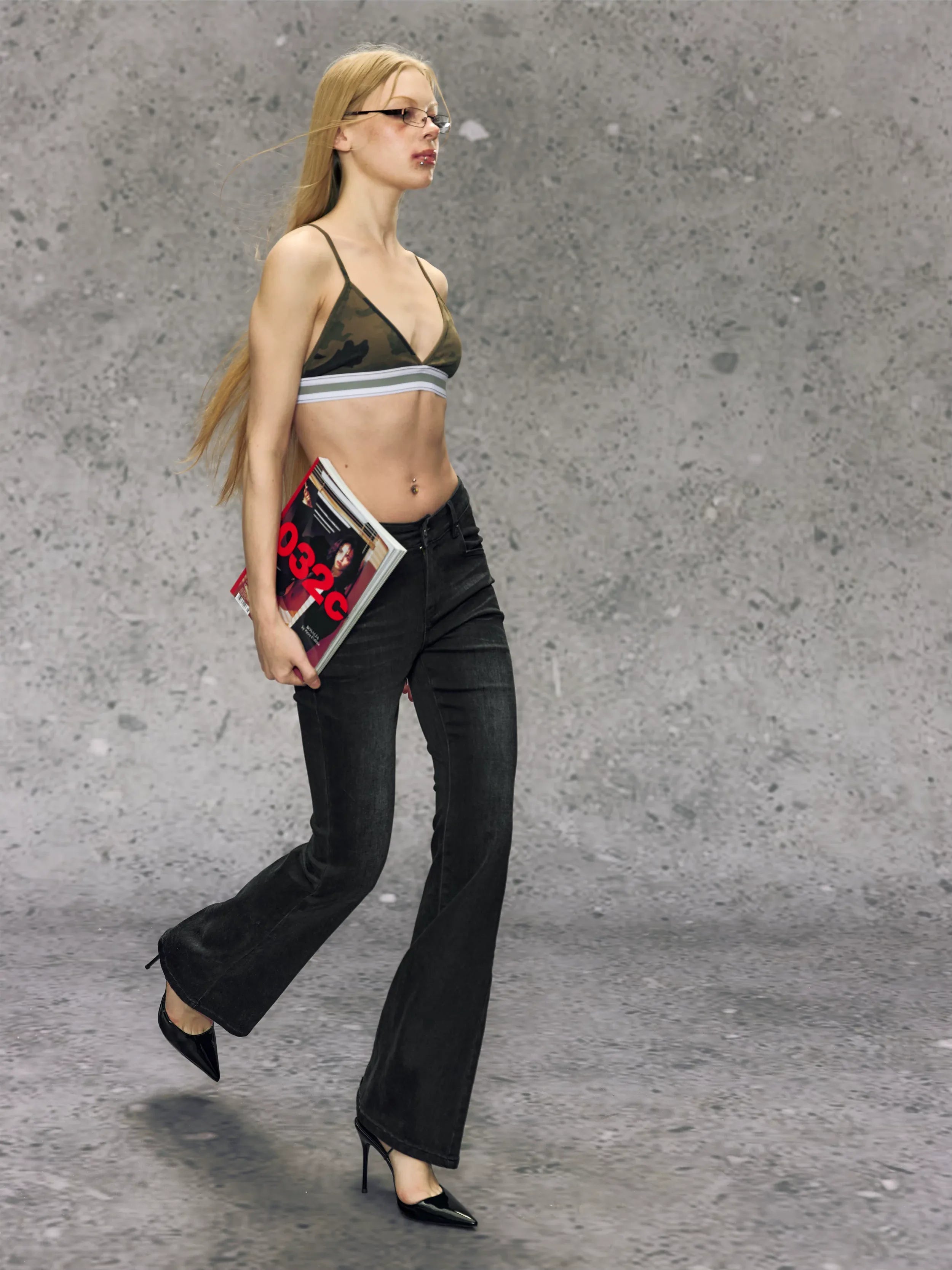 Camouflage Rib Bra