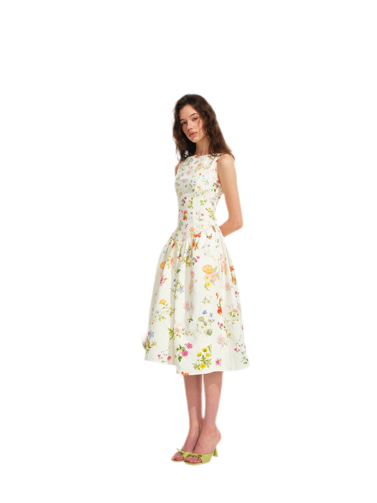Robe de vacances fleurie peinte à la main