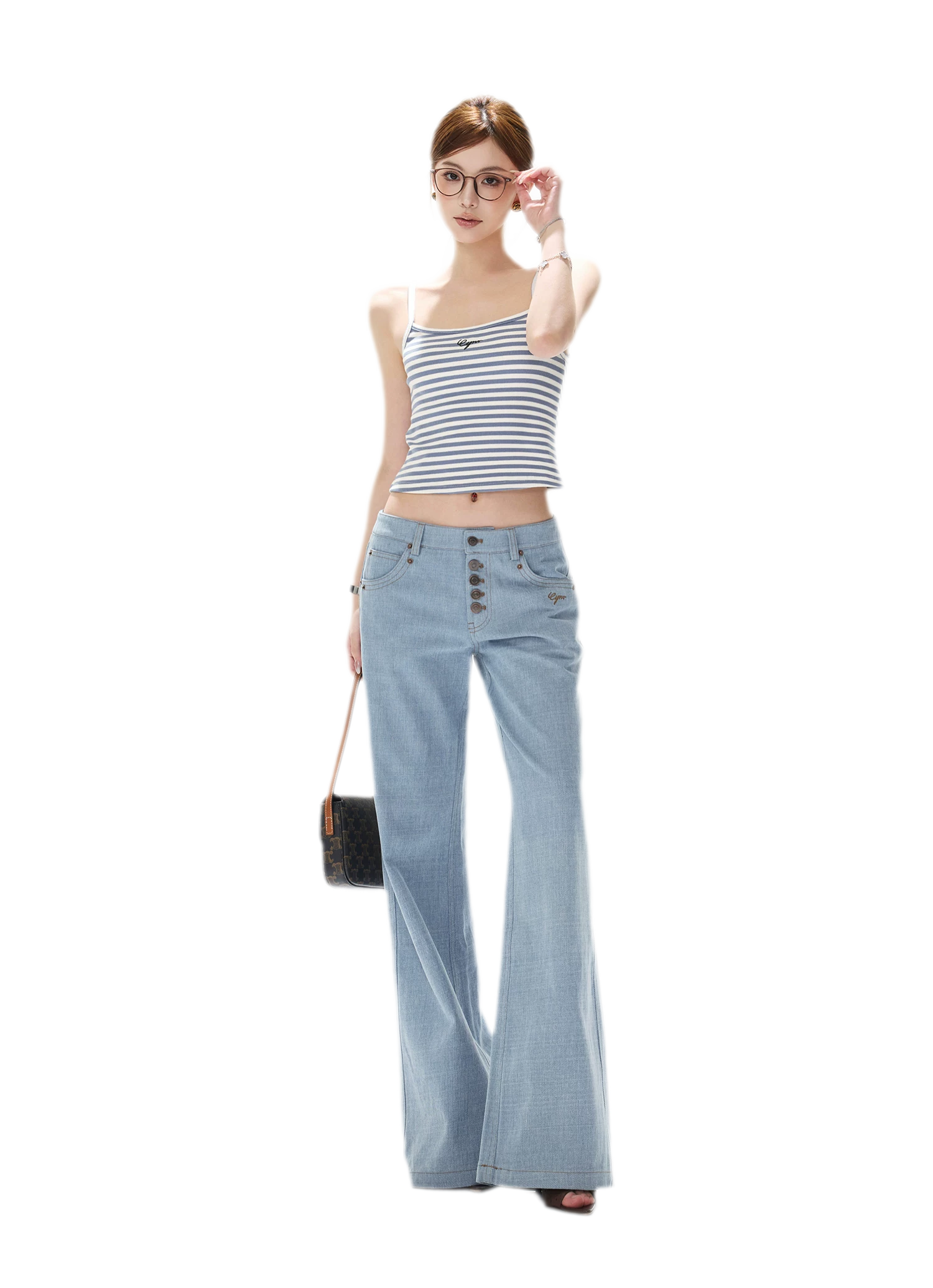 Stripe Cropped Cami Top