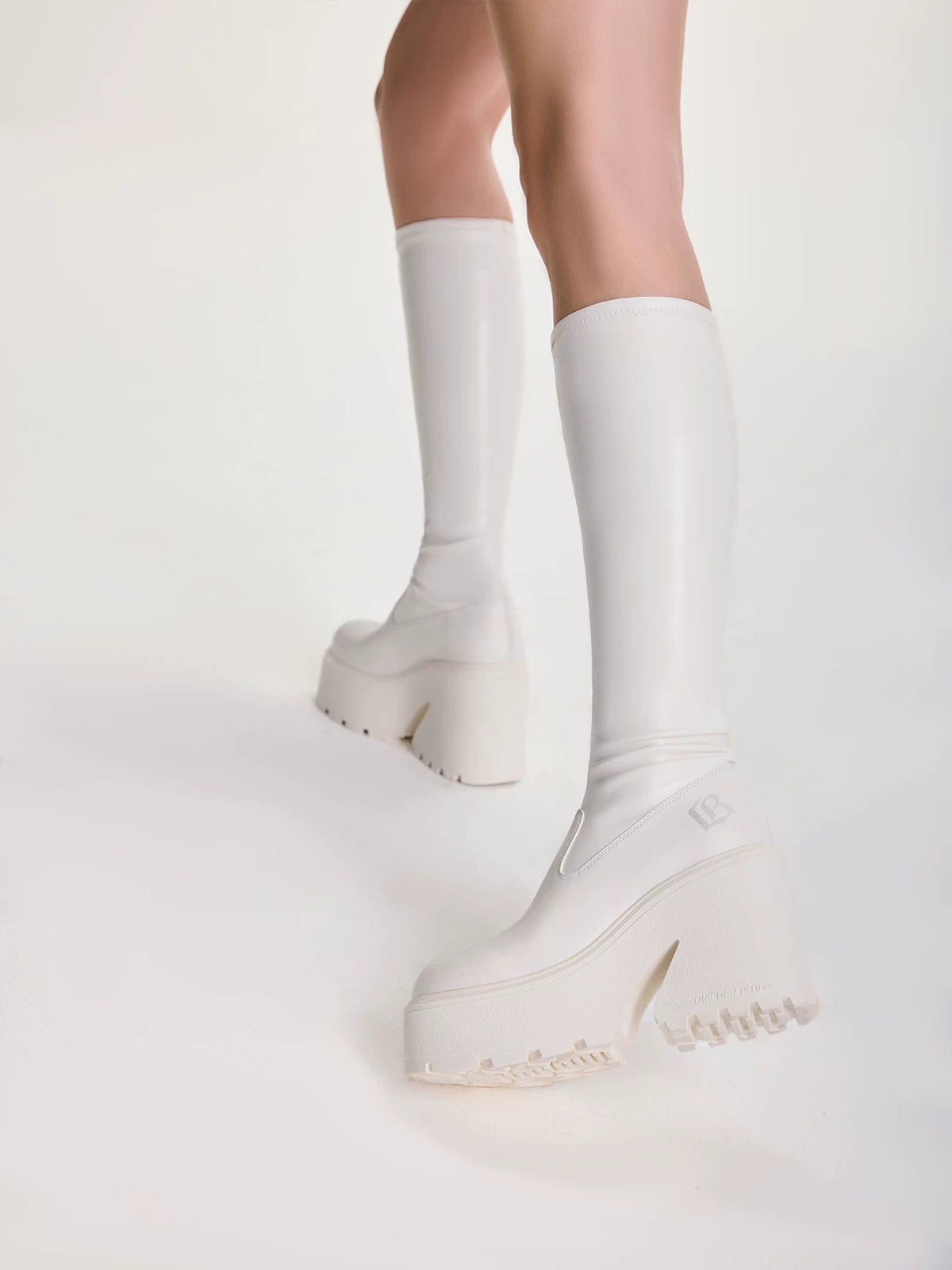 Stretch Platform Ankle Boots
