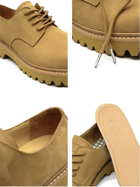 Suede Lug Sole Derby Shoes