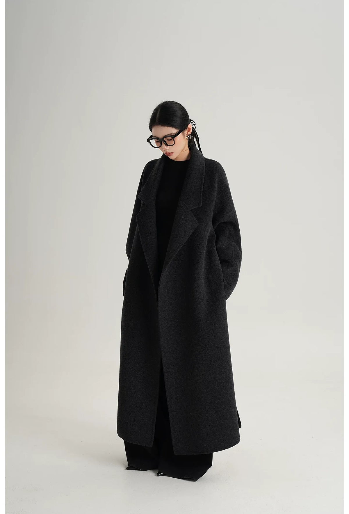 Hand-Sewn Belted Wool Coat