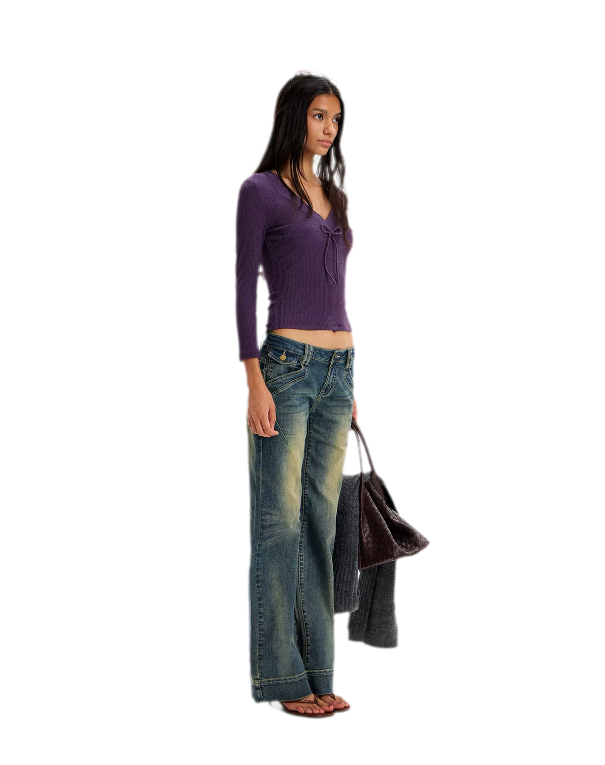 Vintage Washed Flared Jeans