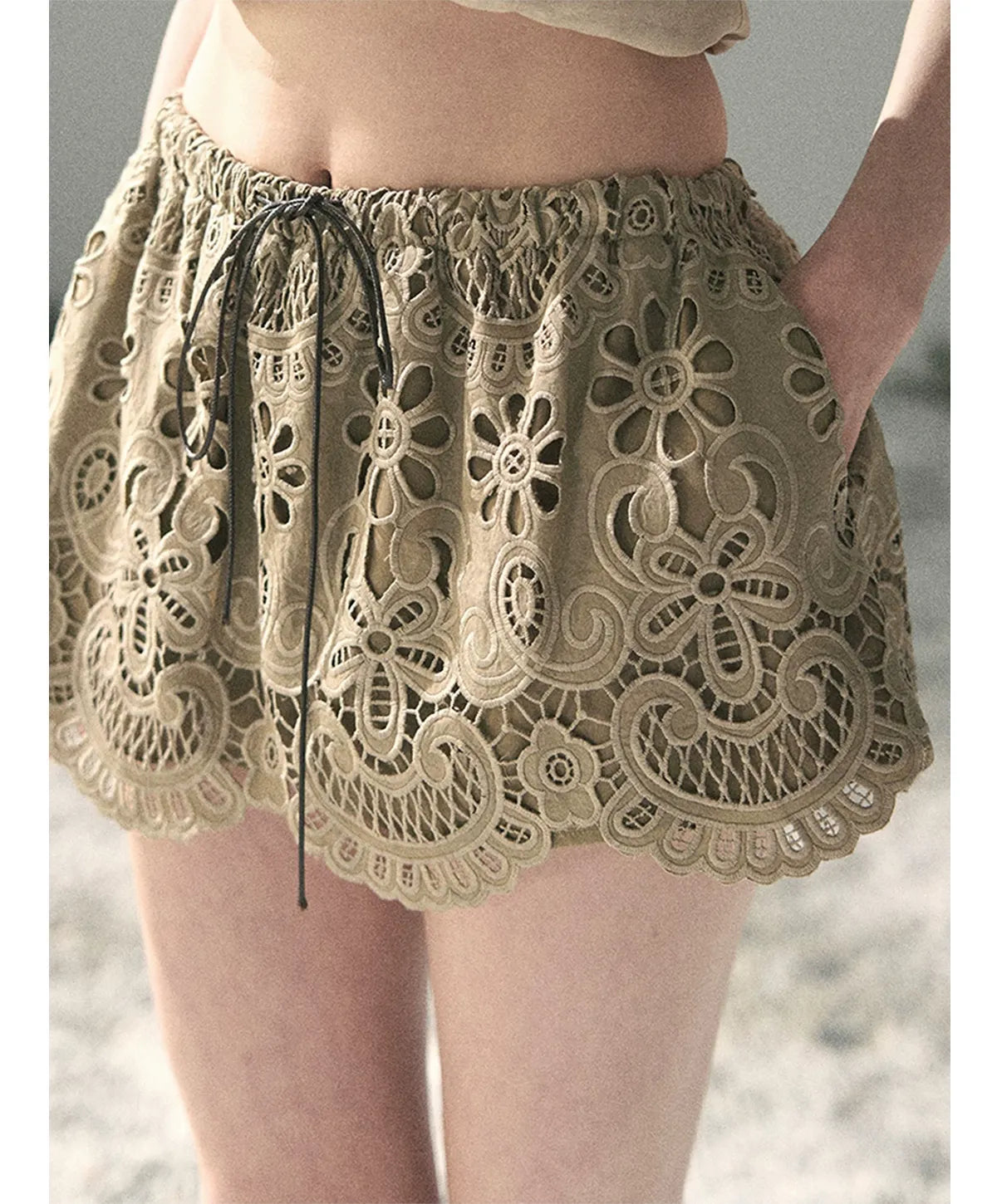 Lace A-Line Mini Skirt