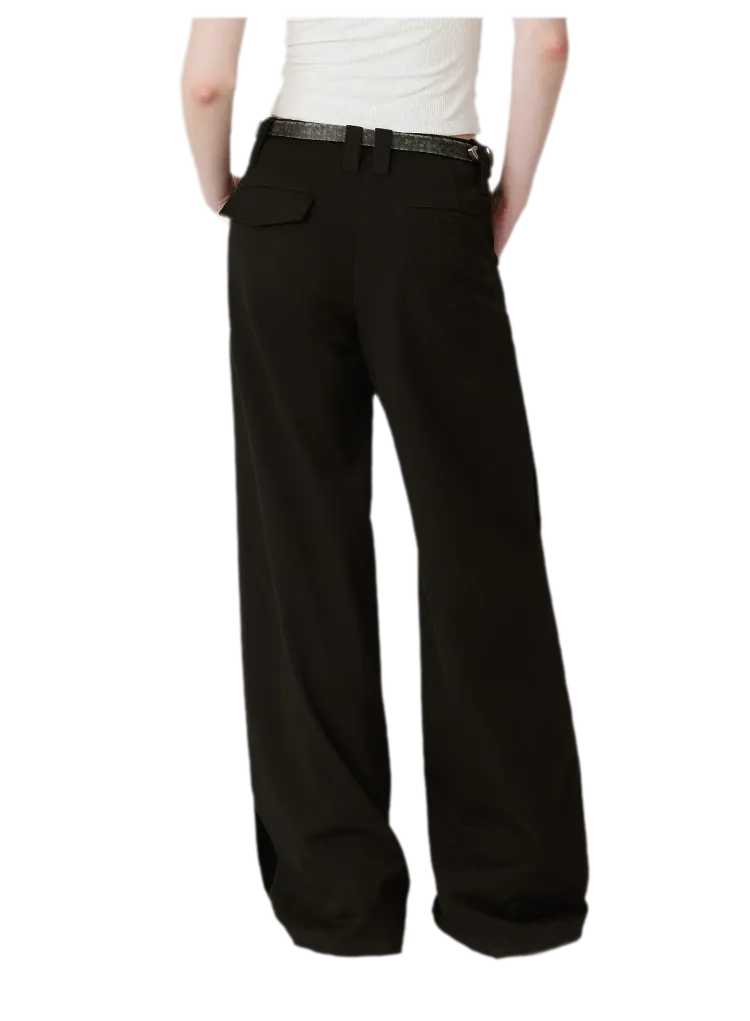 Soft Structured Wide-Leg Trousers