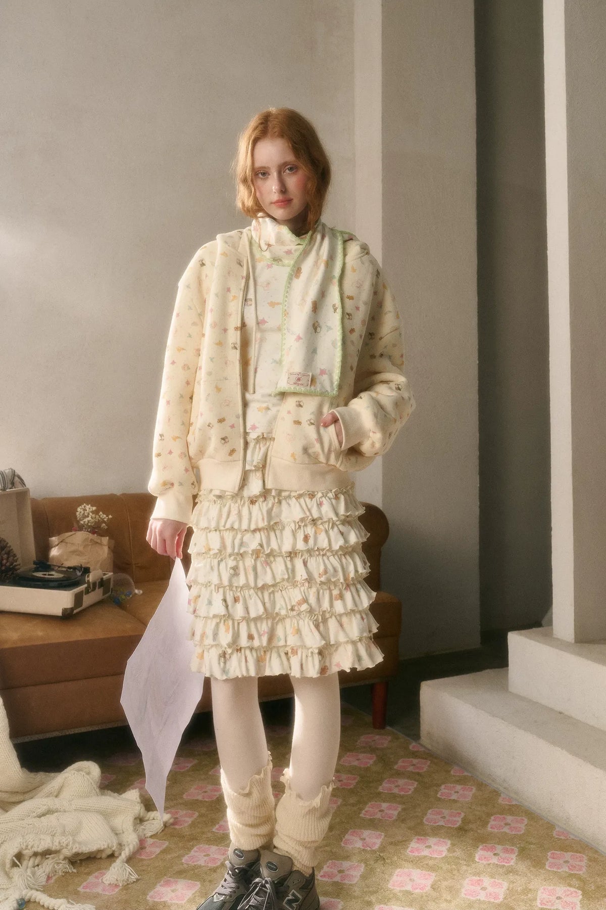 Printed Layered Cake Skirt
