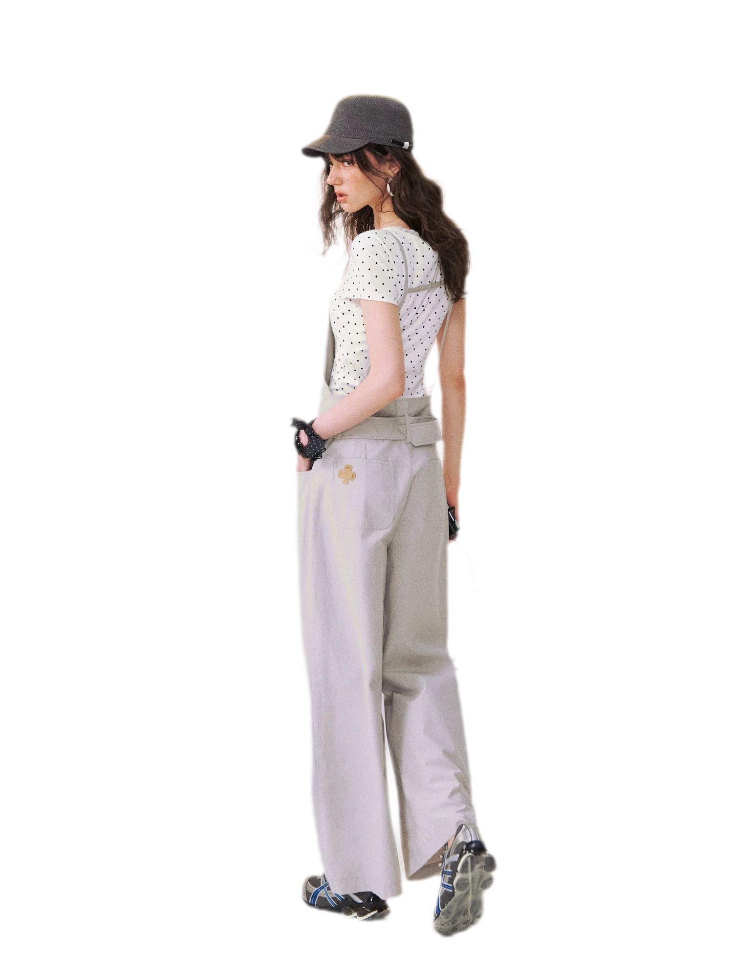 Relaxed Straight Bib Pants