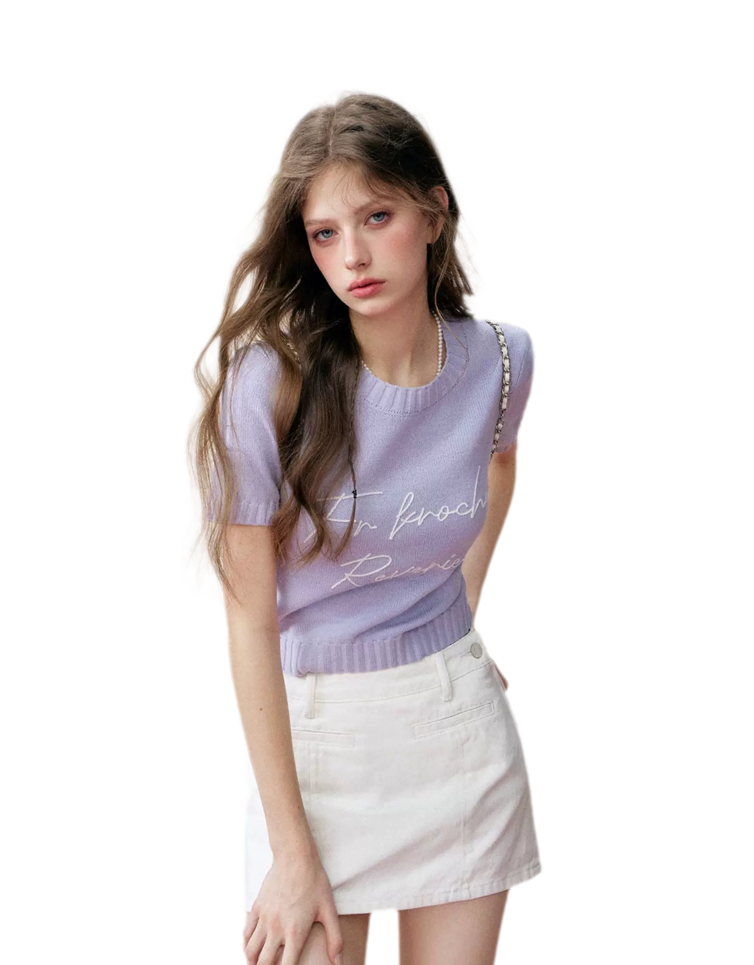 Colorblock Wool Knit Tee