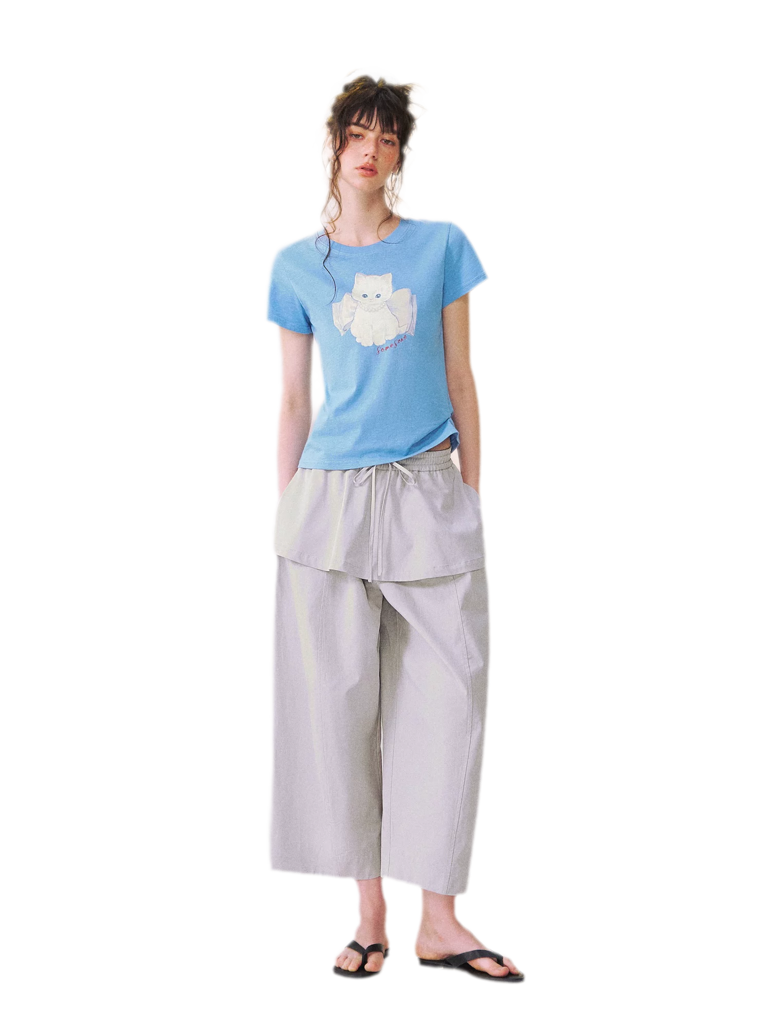 Layered Skirt Balloon Pants