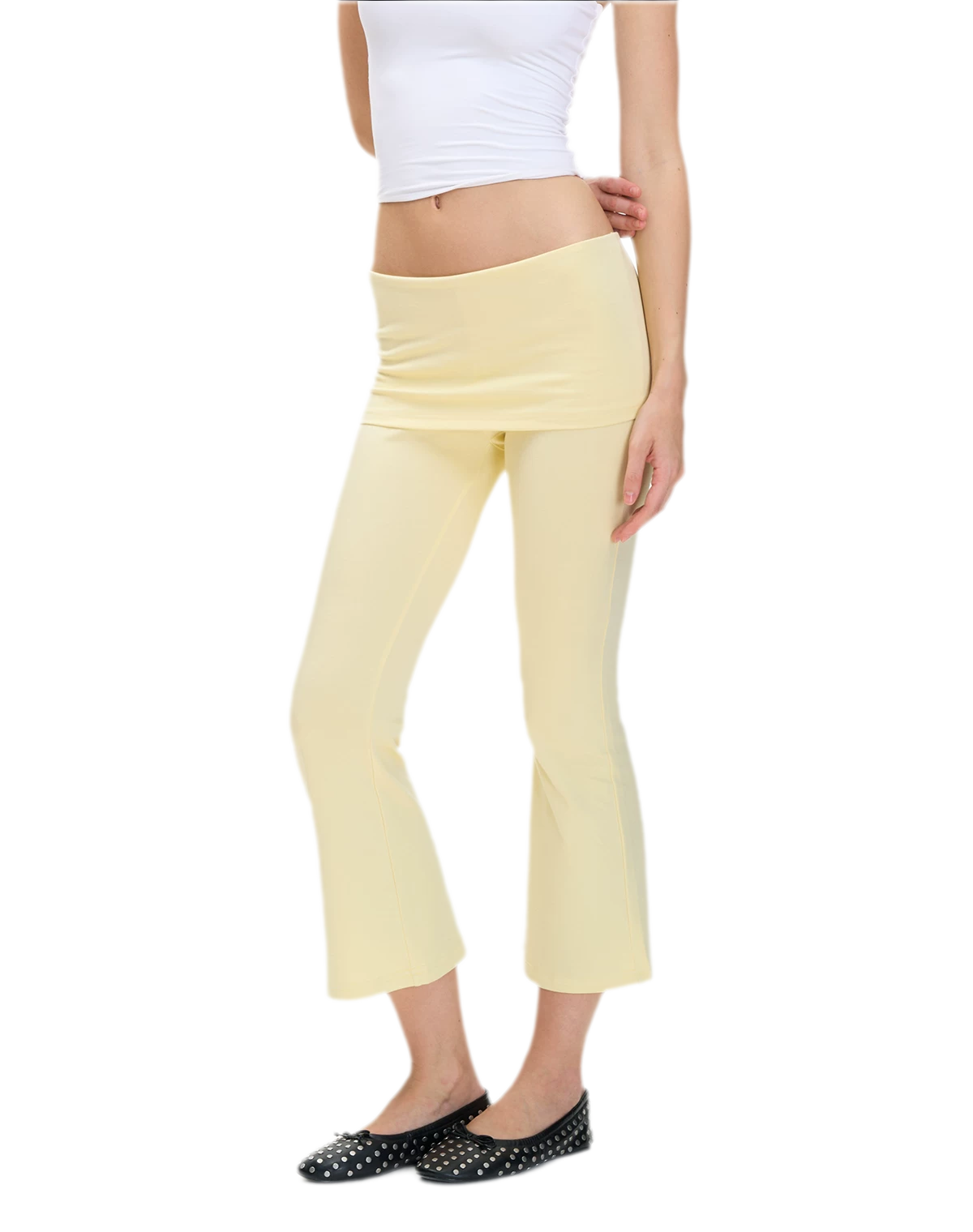 Capri Foldover Flare Pants