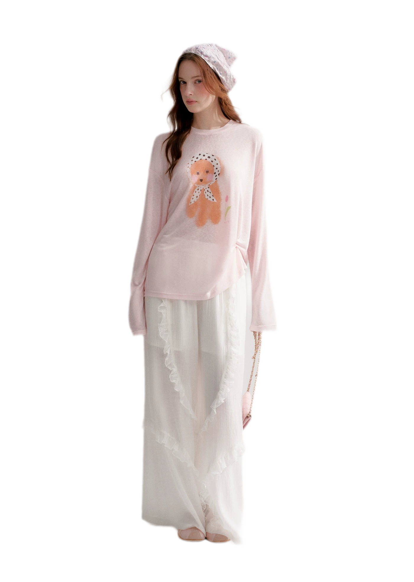 Lyocell Puppy Print Tee
