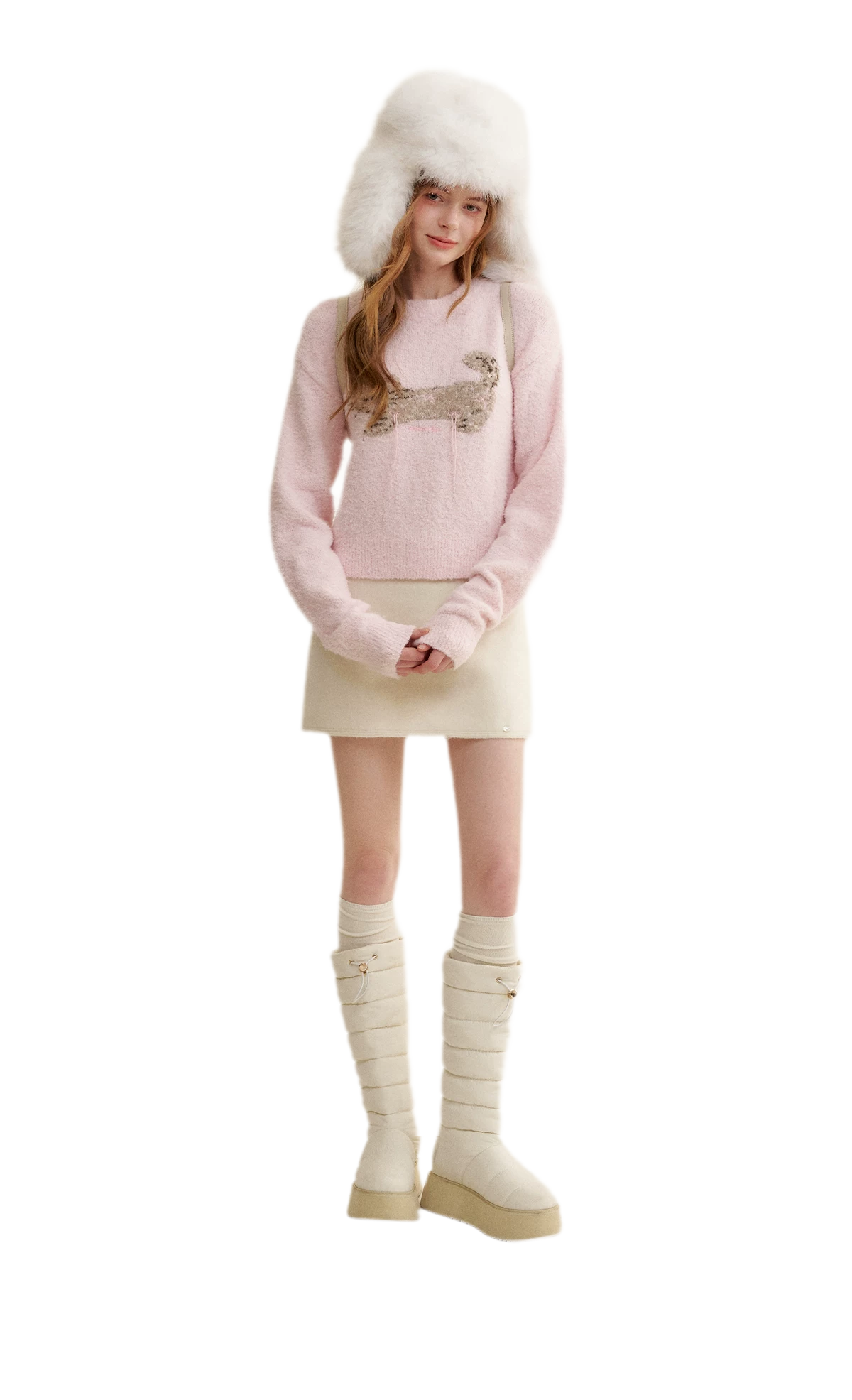 Wool Cat Jacquard Sweater