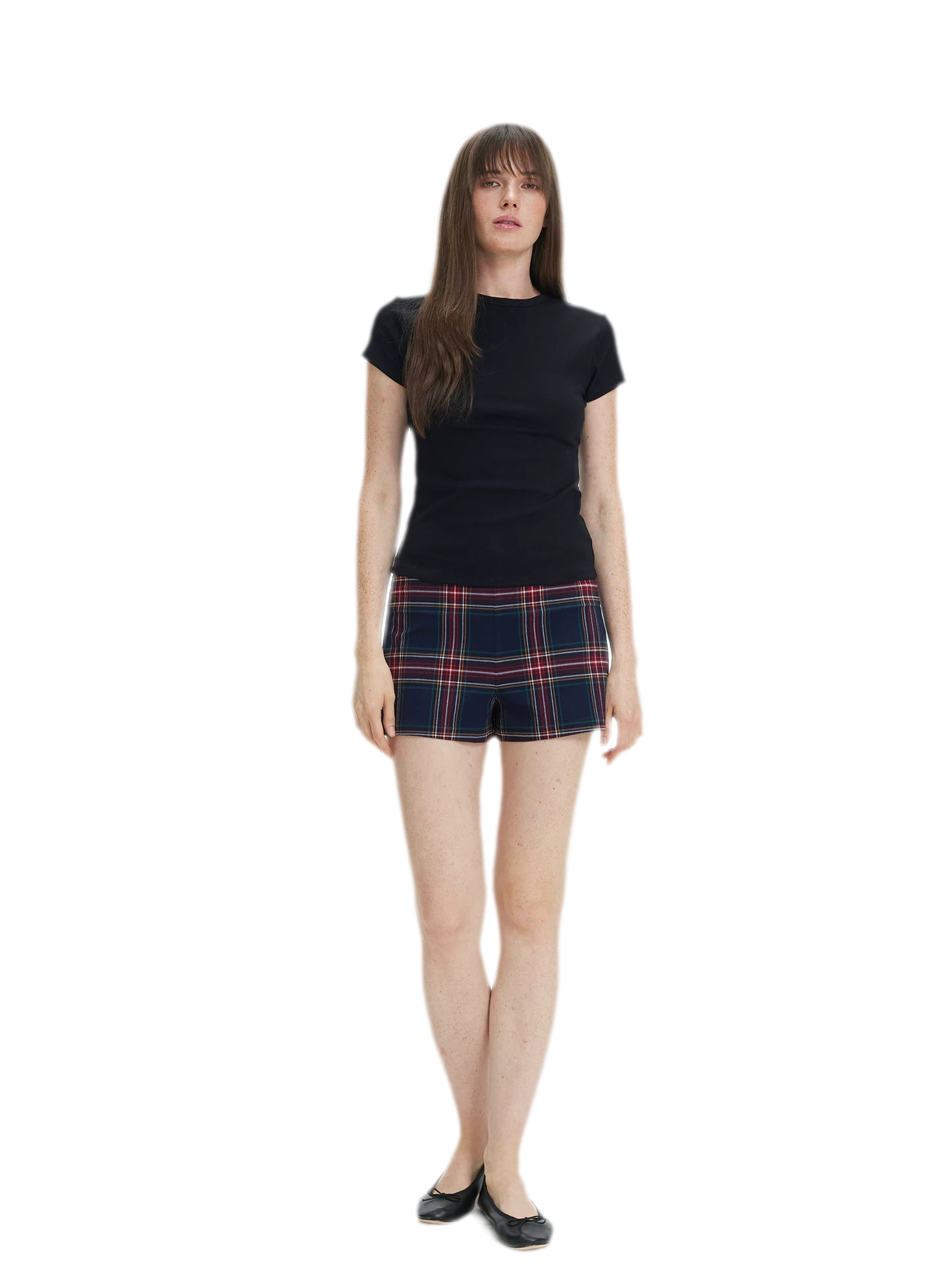 Vintage Plaid Low-Rise Bottoms