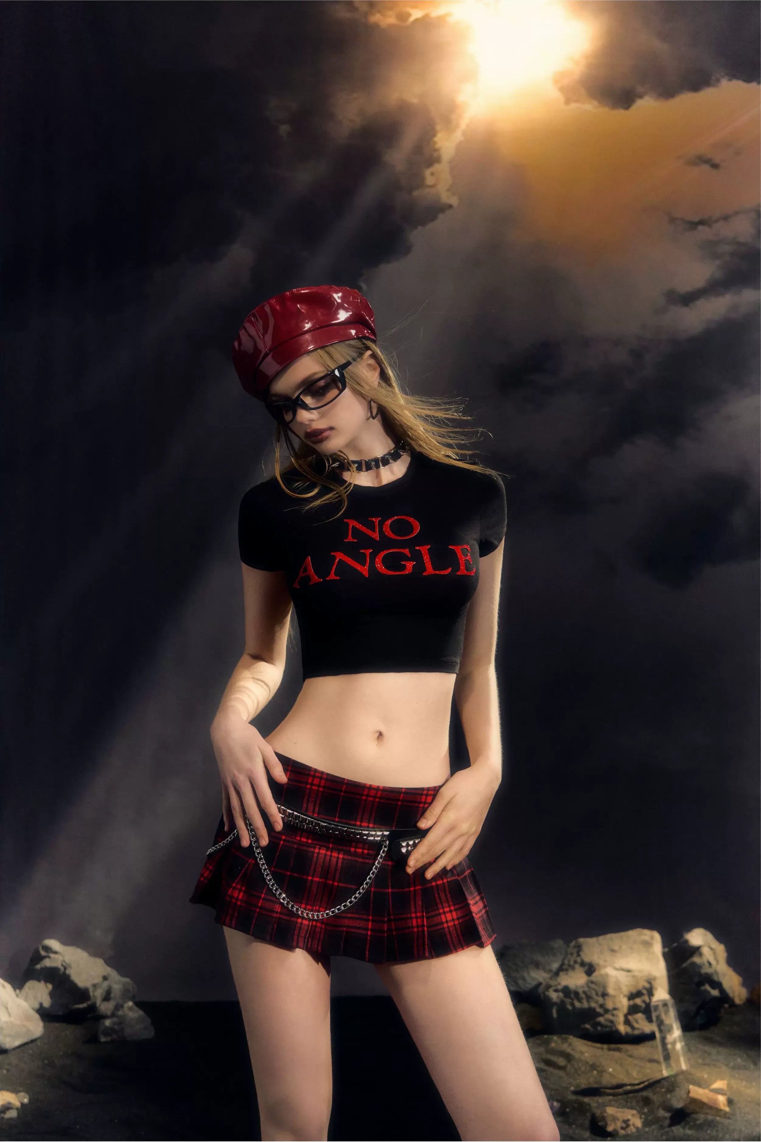 Plaid A-Line Mini Skirt