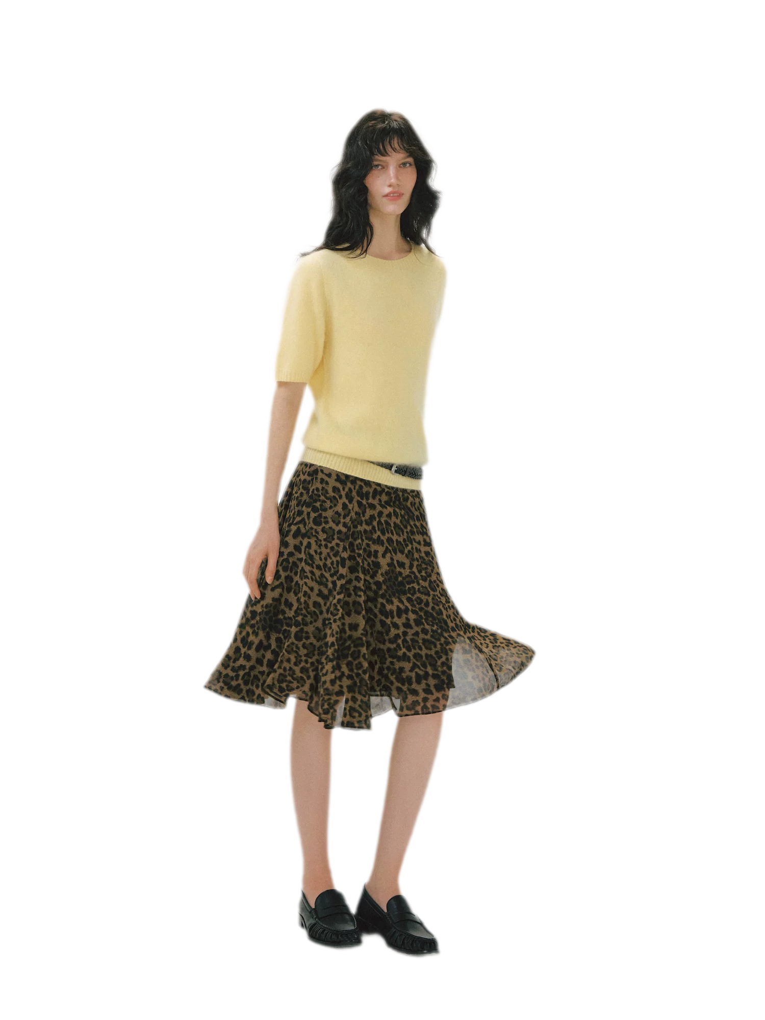 Fuzzy Knit Short Sleeve Sweater
