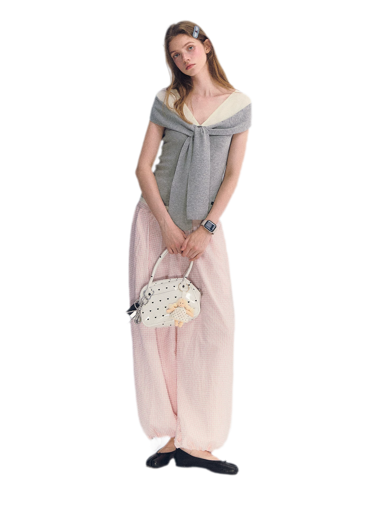 Colorblock Off-Shoulder Tee