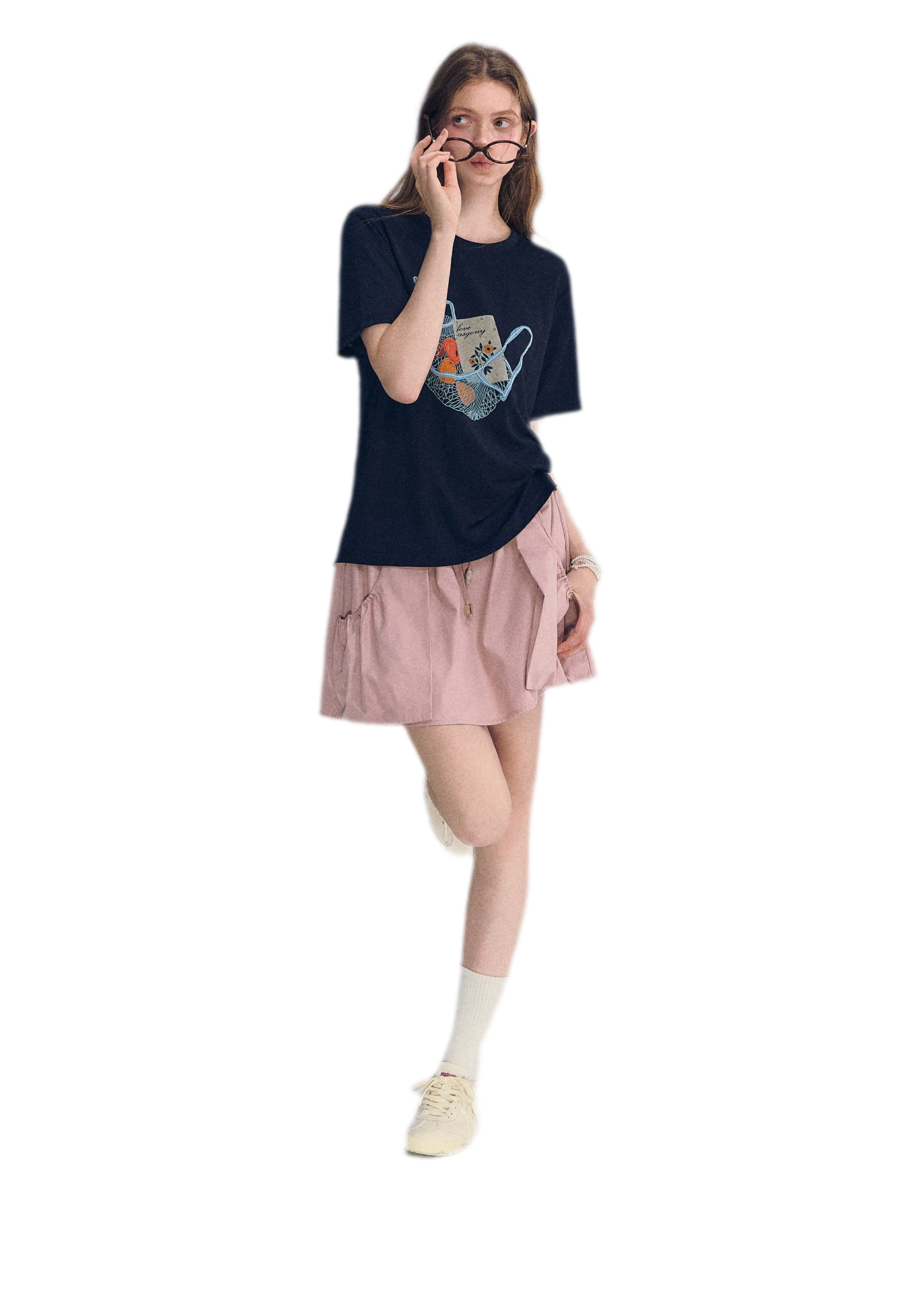 Drawstring A-Line Skirt