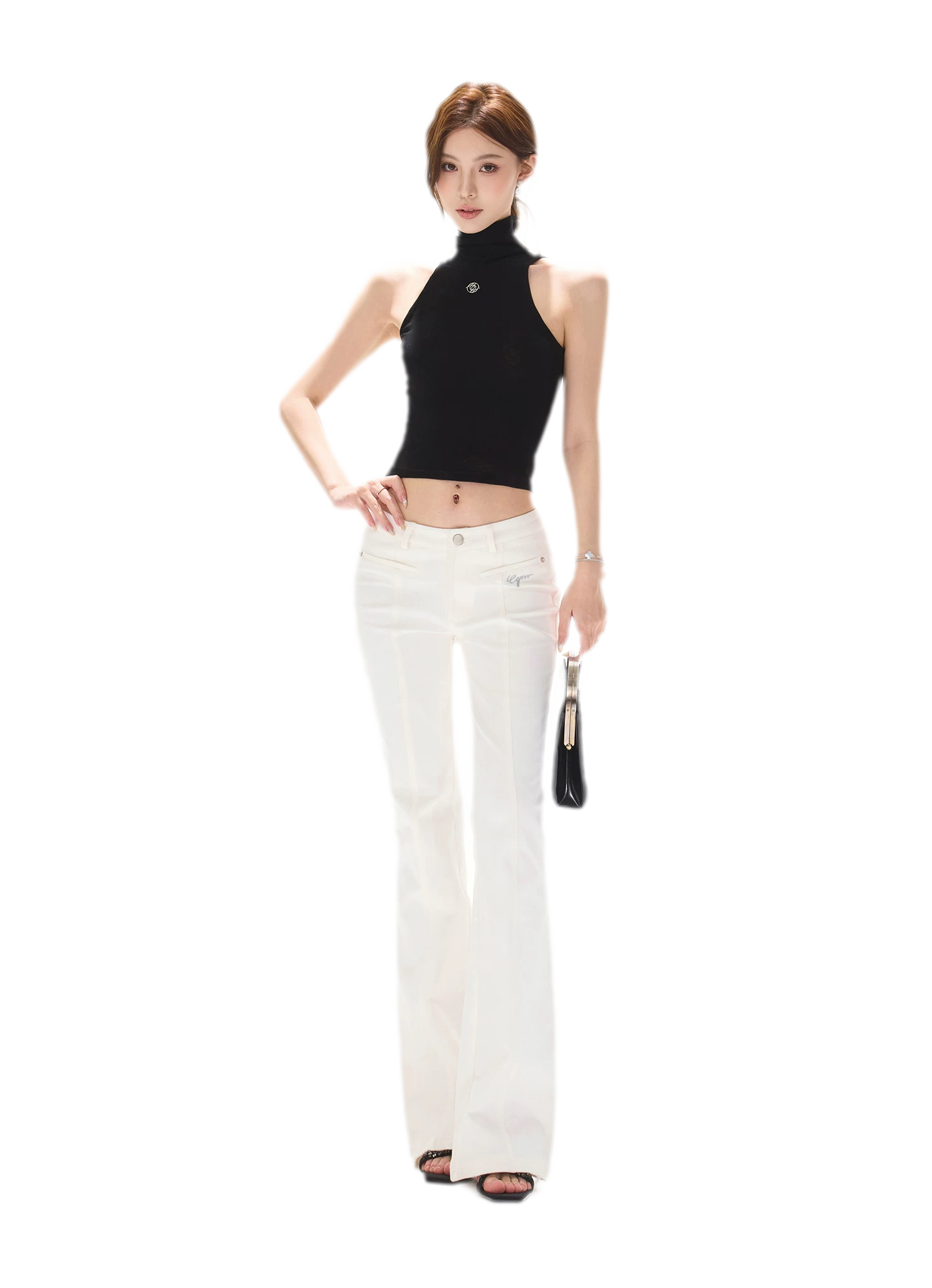 Cutout High Neck Tank