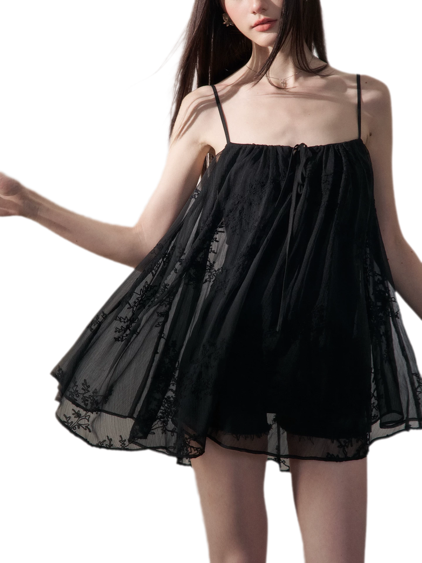 Ruched Tulle Camisole