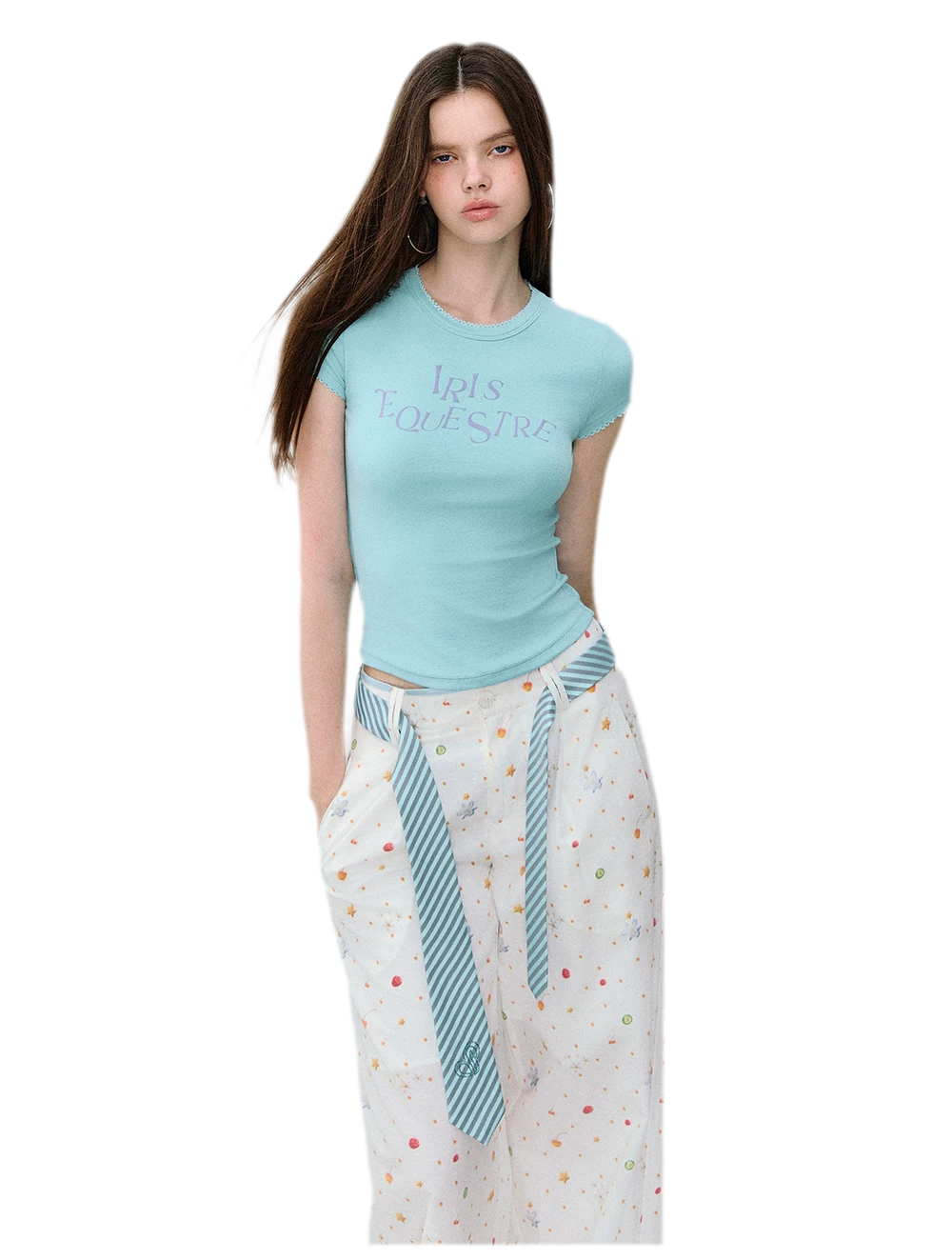 Printed Wide-Leg Pants