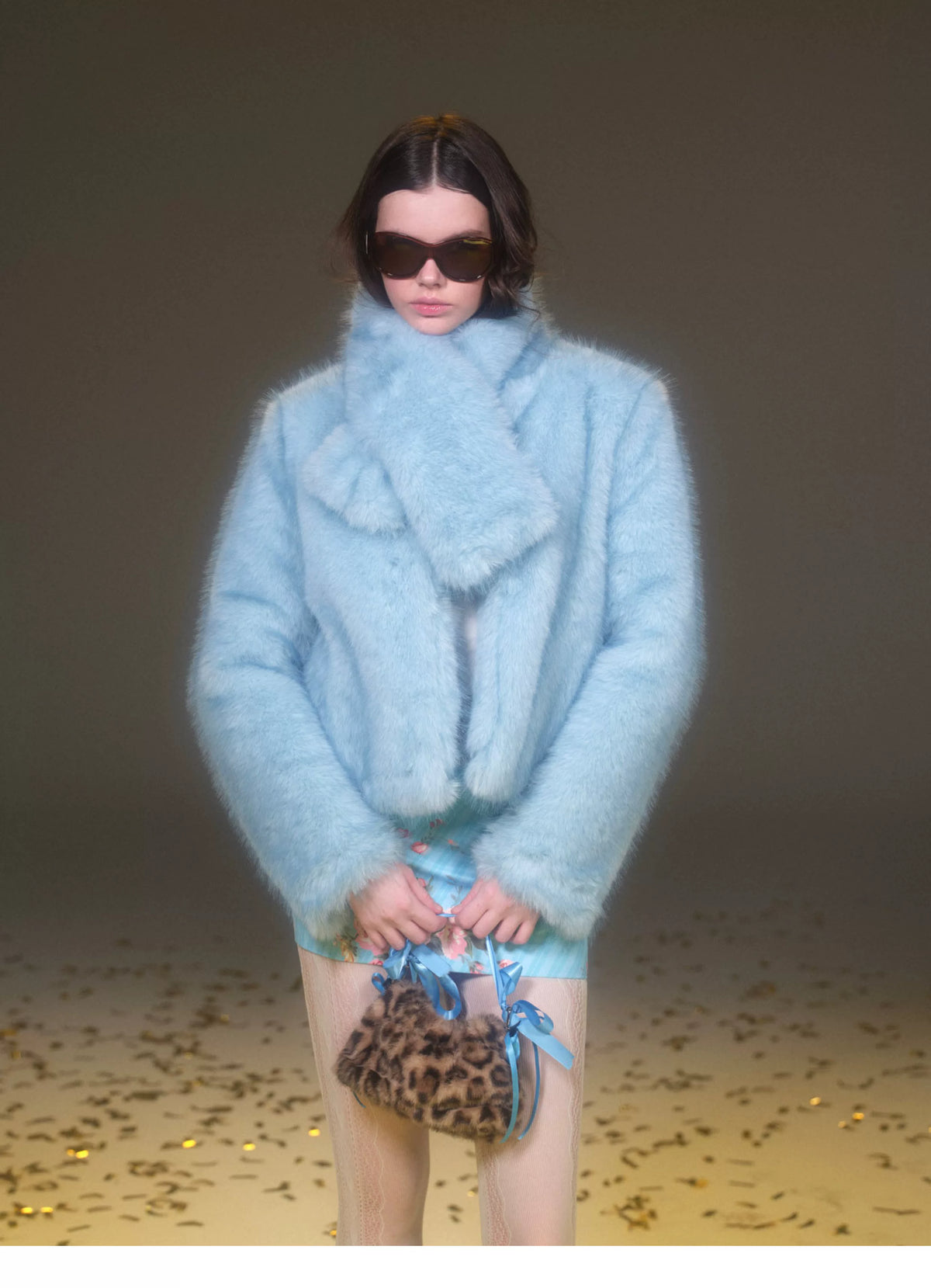 Gradient Faux Fur Winter Jacket