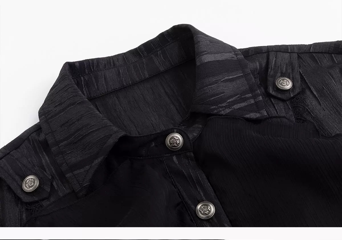 Gothic Ruffled Chiffon Shirt