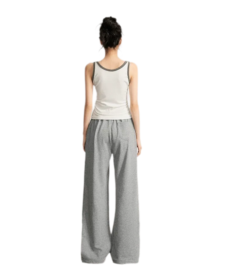 Distressed Wide-Leg Pants
