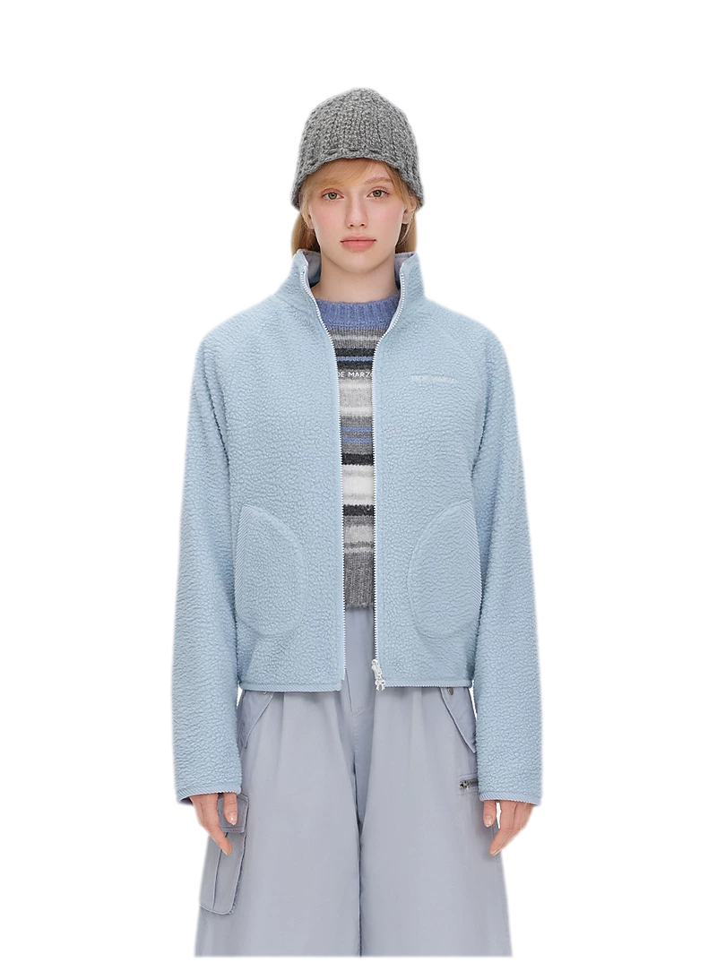 Printed Fleece Raglan Jacket