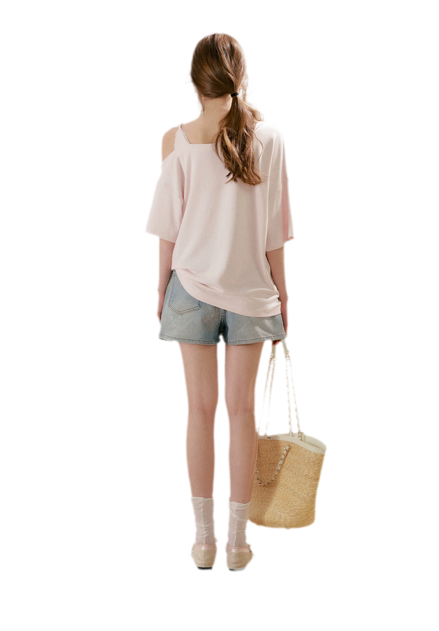 Lace Off-Shoulder Tee