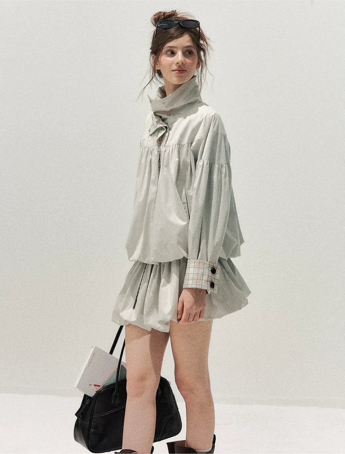 Cotton Plaid Cocoon Set
