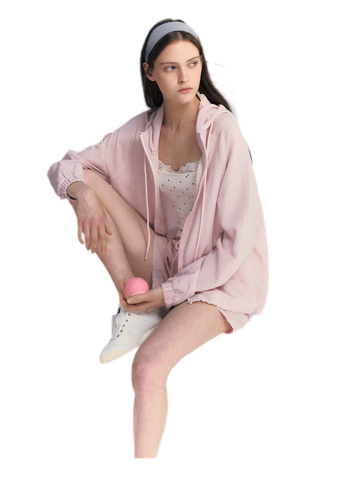 Lace Trim Drawstring Set
