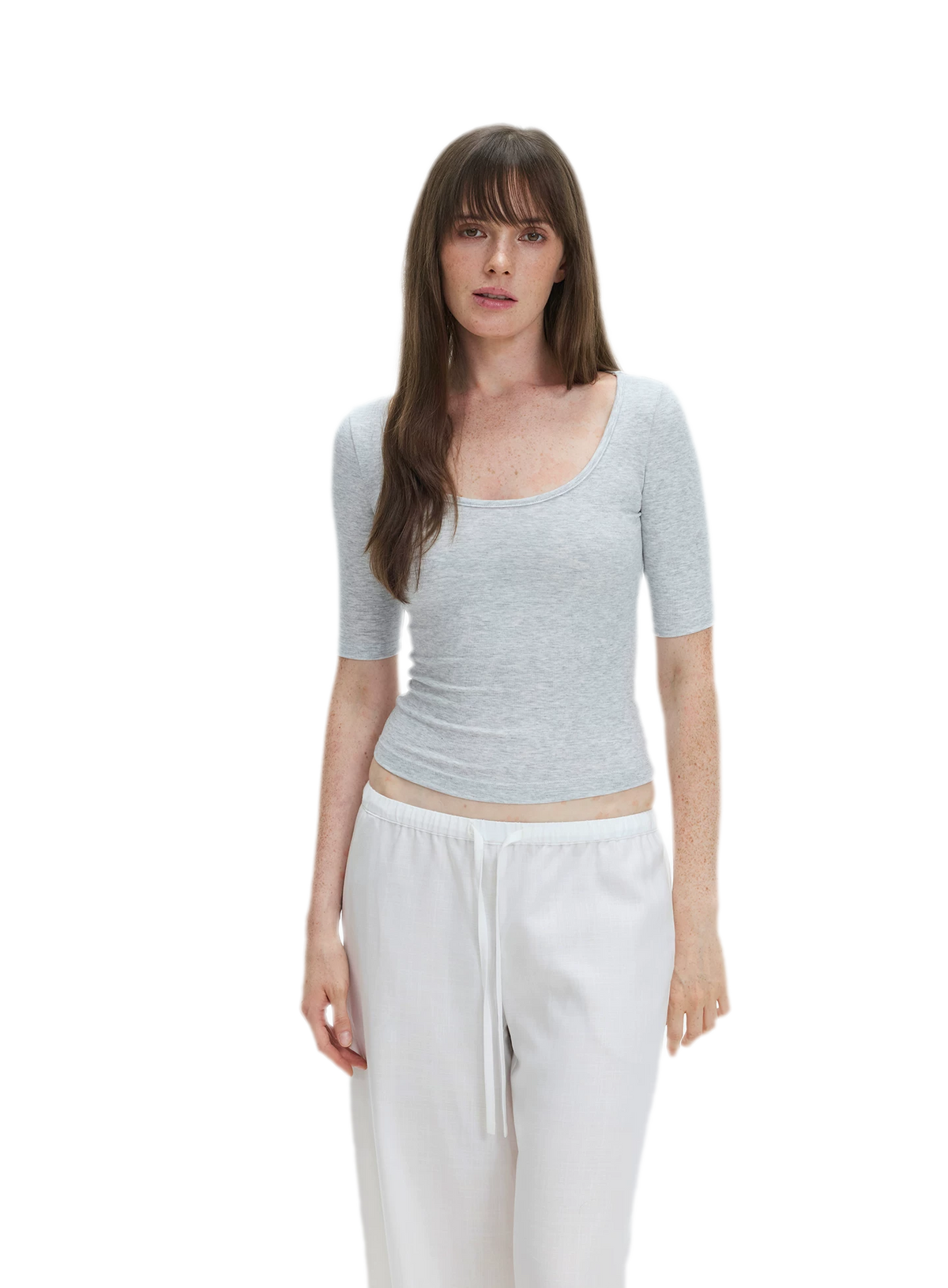 Soft U-Neck Slim-Fit T-Shirt