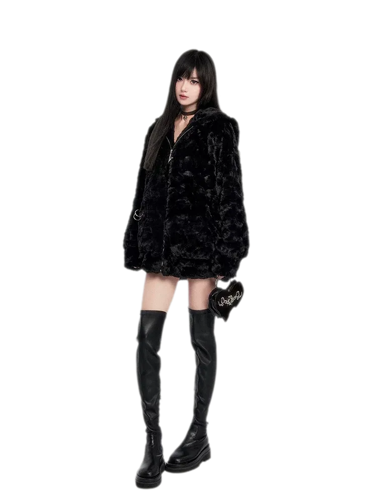 Eco Faux Fur Cat-Ear Hoodie