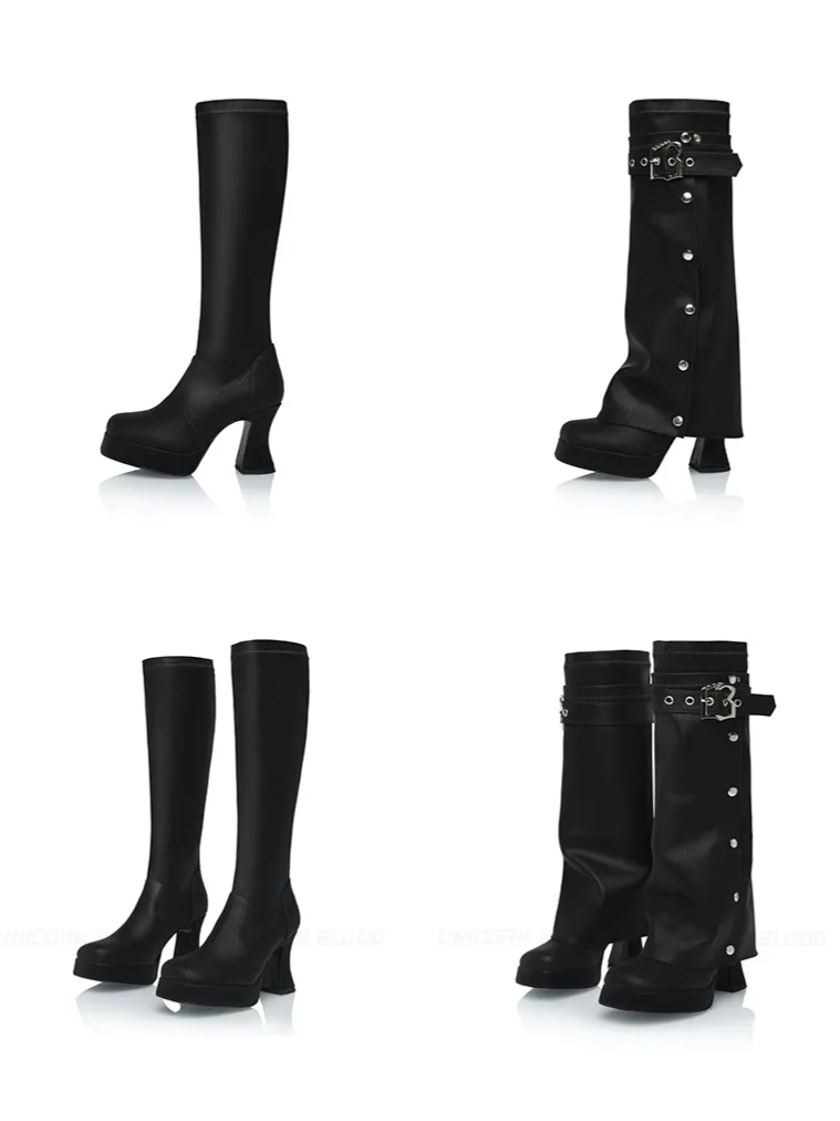 Lychee Textured Chunky Boots